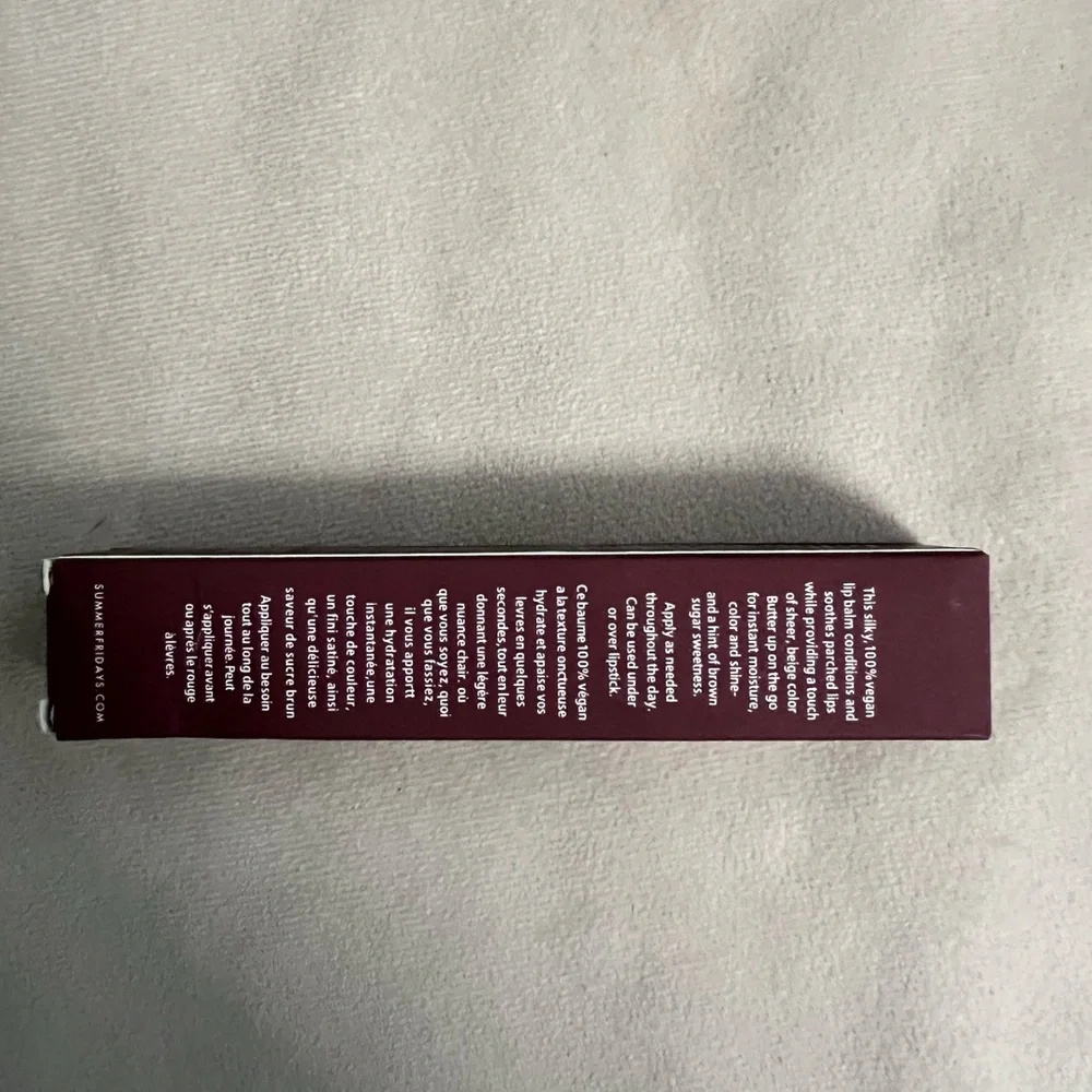 Summer Fridays Brown Sugar Lip Butter Balm Hydrating Vegan Lip Treatment NIB